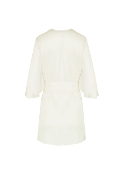 блуза женская с коротким рукавом и разрезами белая из вискозы Elema 2К-12708-1-170 молочный - фото 8