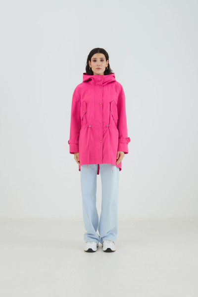 Куртка из текстиля с хлопком на каждый день Elema 3-12469-1-170 фуксия - фото 1