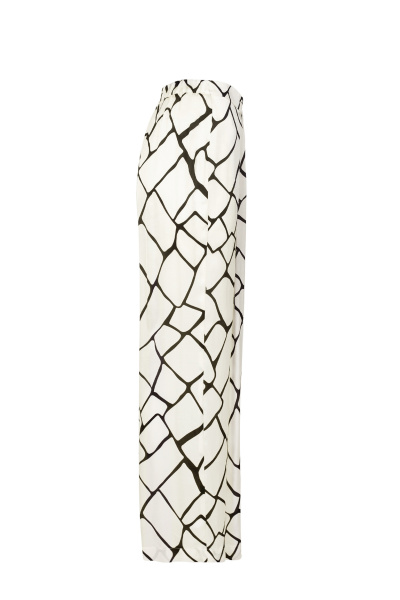 Белые брюки из вискозы и текстиля, на каждый день Elema 3К-10865-2-170 принт_молочный - фото 2