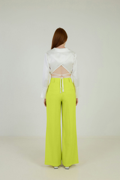 Брюки из текстиля, желтые, ломпировки, демисезон Elema 3К-12527-1-164 жёлтый - фото 6