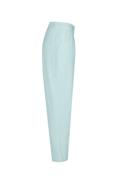 Брюки из хлопка и текстиля, демисезон, свободный стиль Elema 3К-13083-1-170 мята - фото 2
