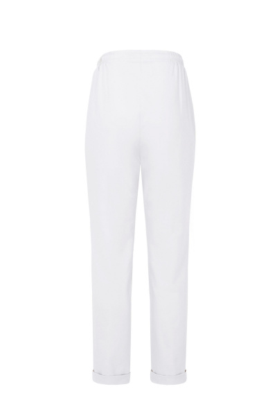 Демисезонные брюки из текстиля и хлопка для повседневных образов Elema 3К-8538-5-170 белый - фото 3