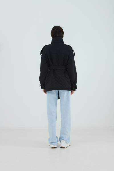 Куртка демисезонная на каждый день из плащёвой ткани Elema 4-12600-1-164 чёрный - фото 4