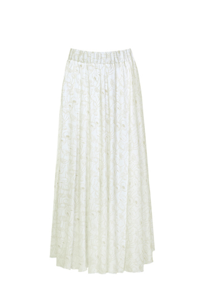 Юбка длинная, на подкладке, расклешенная, демисезон Elema 4К-10985-1-164 принт_молочный - фото 1