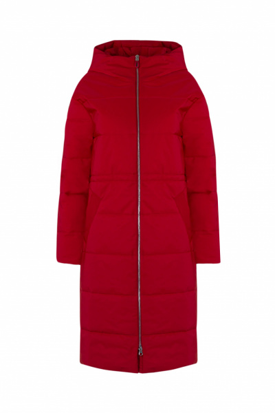 Пальто красное демисезонное из плащёвой ткани Elema 5-12589-1-170 красный - фото 1