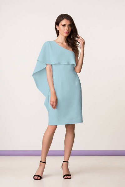 Летнее платье асимметричное на одно плечо с воланом GlasiO 5865 - фото 1