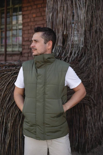 Зеленый жилет из водоотталкивающей ткани с карманами MT.Style 207559850 - фото 3