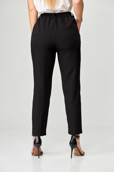 Брюки черные летние классические с эластичным поясом Abbi 2002 черный - фото 7