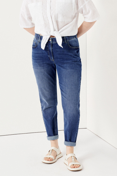 Женские джинсовые брюки из хлопка для летних casual образов Панда 142860w синий - фото 2