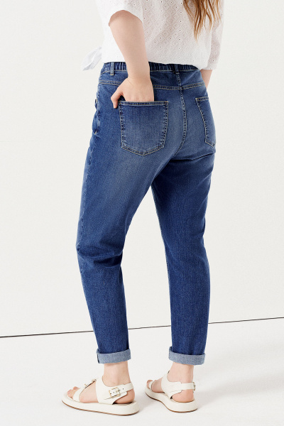 Женские джинсовые брюки из хлопка для летних casual образов Панда 142860w синий - фото 3