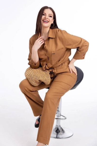 Брюки, рубашка Daloria 9192 песочный - фото 8