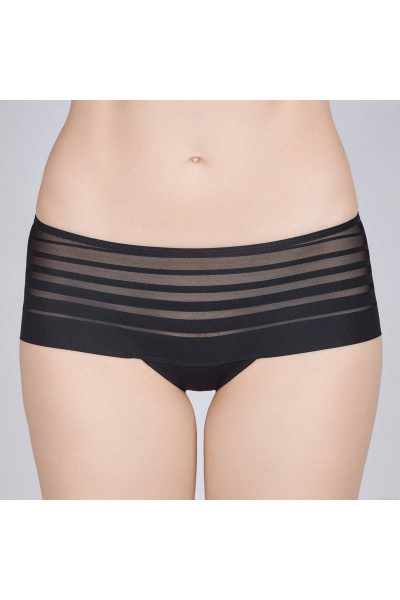 Трусы из эластичного полотна и сетки Verally 1021-2 черный - фото 1