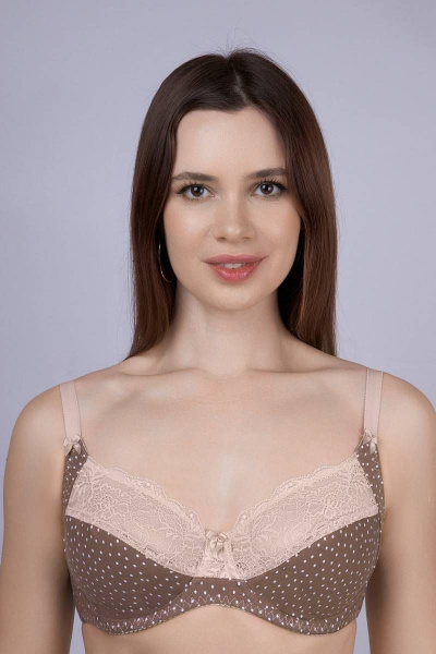 Бюстгальтер хлопок трикотаж классика Verally 2108-1 фраппе - фото 1