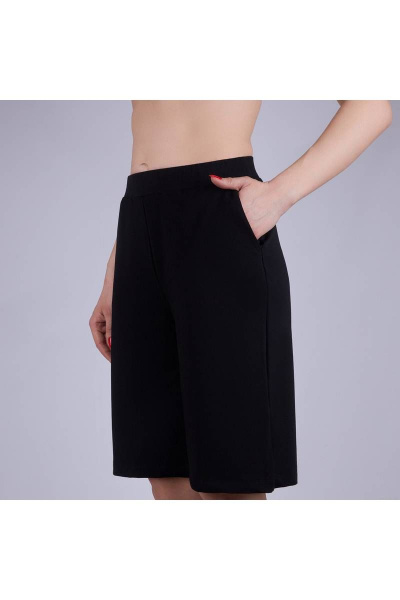 Шорты из футера с карманами для повседневной носки Verally 458-2 черный - фото 3