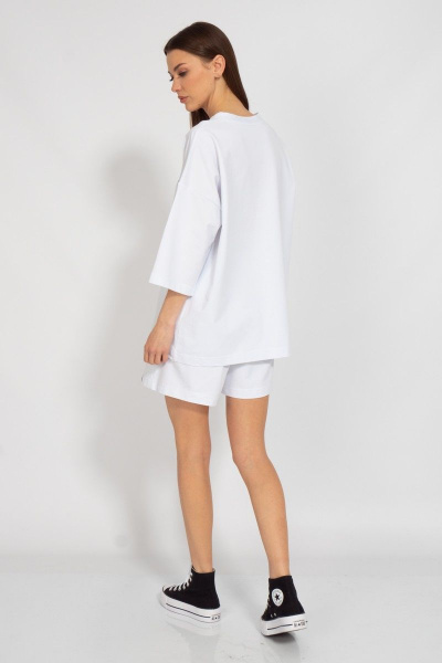 Свитшот оверсайз с приспущенными рукавами из футера Kivviwear 3090.02 - фото 9