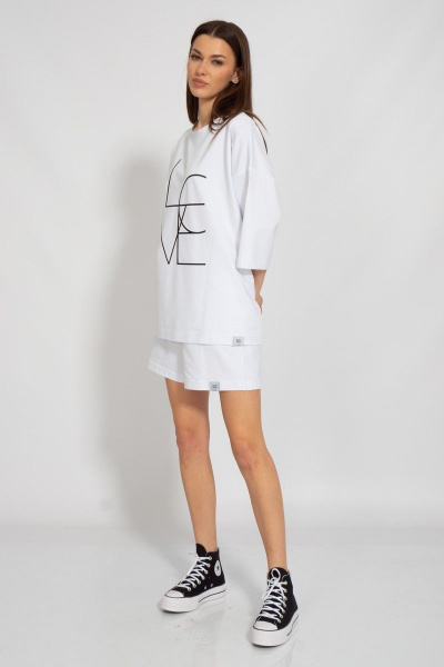 Свитшот оверсайз с приспущенными рукавами из футера Kivviwear 3090.02 - фото 4