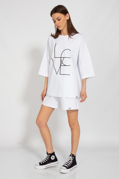 Спортивный костюм оверсайз с шортами и свитшотом Kivviwear 30903091.02 - фото 7