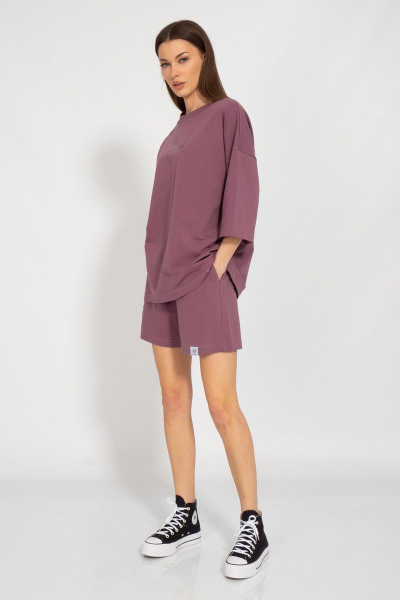 Спортивный костюм оверсайз с шортами и свитшотом Kivviwear 30903091.04 - фото 1