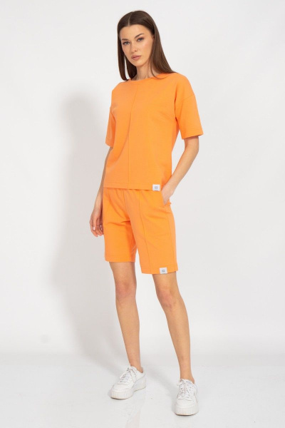 Шорты с кантами и карманами из хлопкового футера Kivviwear 3094.02 - фото 3