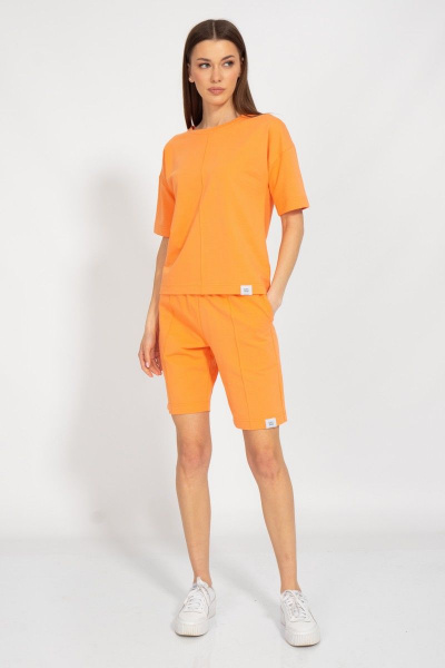 Шорты с кантами и карманами из хлопкового футера Kivviwear 3094.02 - фото 2