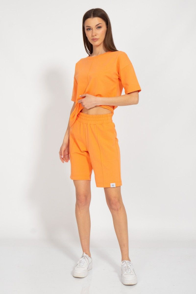 Шорты с кантами и карманами из хлопкового футера Kivviwear 3094.02 - фото 1