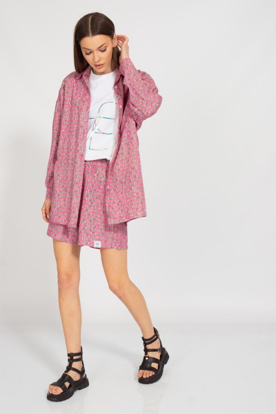 Летний набор из штапеля с шортами и рубашкой Kivviwear 31264089.03 - фото 5