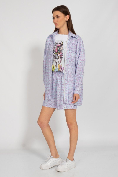 Летний костюм из штапеля с шортами и рубашкой Kivviwear 31264089.04 - фото 5