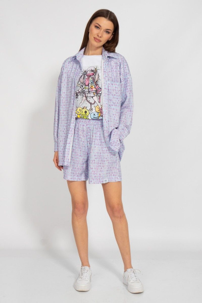 Летний костюм из штапеля с шортами и рубашкой Kivviwear 31264089.04 - фото 4