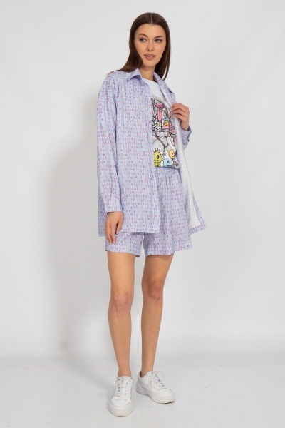 Летний костюм из штапеля с шортами и рубашкой Kivviwear 31264089.04 - фото 1