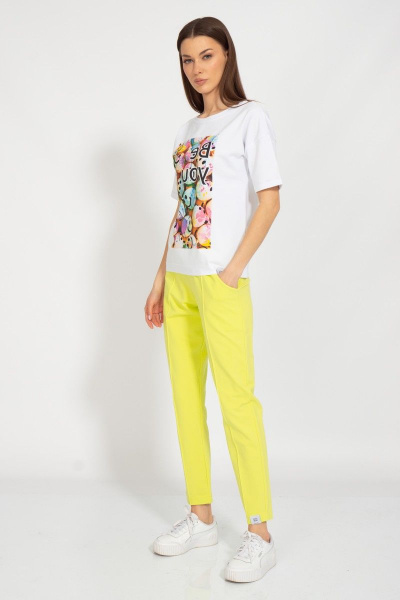 Футболка летняя свободный крой из хлопкового трикотажа Kivviwear 4026.116 - фото 7