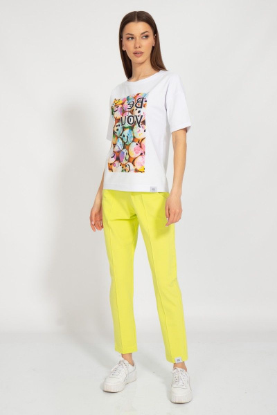 Футболка летняя свободный крой из хлопкового трикотажа Kivviwear 4026.116 - фото 5