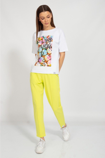 Футболка летняя свободный крой из хлопкового трикотажа Kivviwear 4026.116 - фото 3