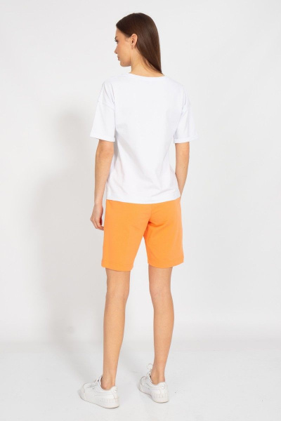 Футболка летняя из хлопкового трикотажа свободный крой Kivviwear 4026.117 - фото 6