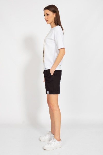 Футболка летняя из хлопкового трикотажа свободный крой Kivviwear 4026.119 - фото 8