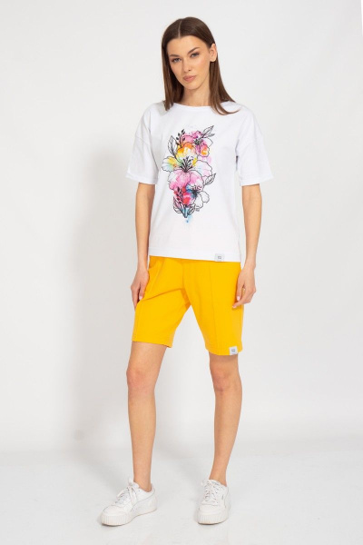 Футболка летняя свободный крой из хлопкового трикотажа Kivviwear 4026.121 - фото 4