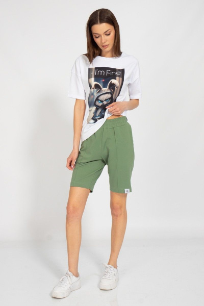 Футболка из трикотажа с принтом для летнего сезона Kivviwear 4026.122 - фото 4