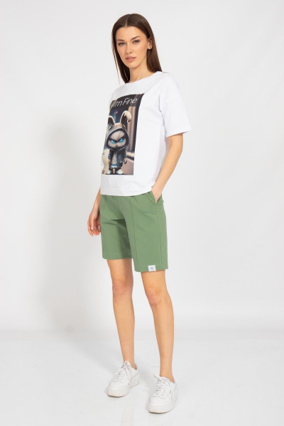 Футболка из трикотажа с принтом для летнего сезона Kivviwear 4026.122 - фото 2