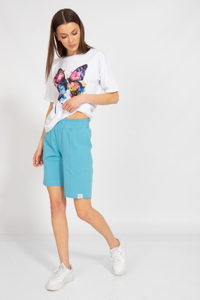 Футболка из трикотажа с принтом для летнего сезона Kivviwear 4026.123 - фото 4