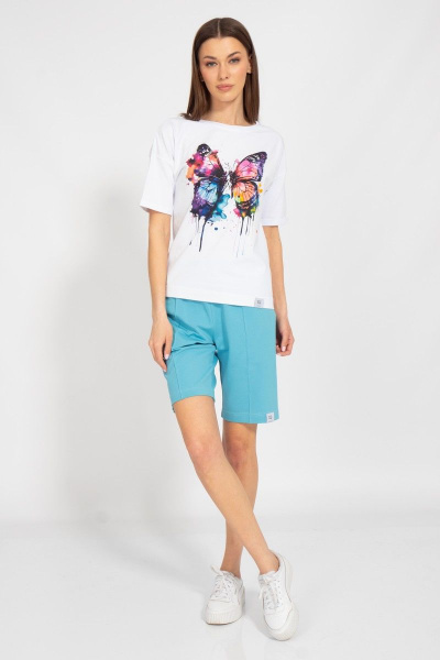 Футболка из трикотажа с принтом для летнего сезона Kivviwear 4026.123 - фото 3