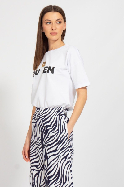 Футболка свободного кроя с цифровым принтом для лета Kivviwear 4026.124 - фото 9