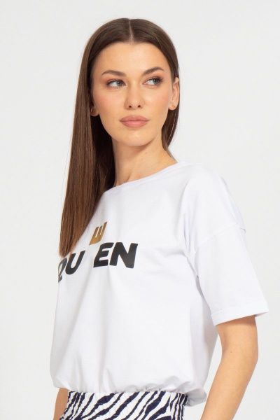 Футболка свободного кроя с цифровым принтом для лета Kivviwear 4026.124 - фото 8