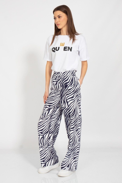 Футболка свободного кроя с цифровым принтом для лета Kivviwear 4026.124 - фото 5