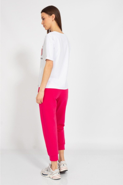 Футболка свободного кроя с золотым принтом для лета Kivviwear 4026.125 - фото 6