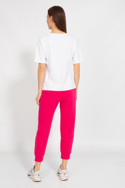 Футболка свободного кроя с золотым принтом для лета Kivviwear 4026.125 - фото 5