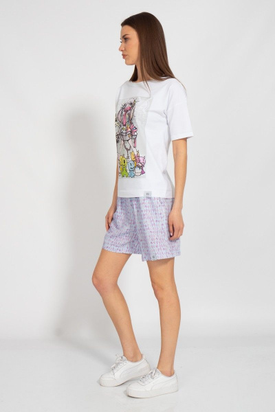 Летняя футболка из хлопка с длинным рукавом и принтом Kivviwear 4026.127 - фото 7