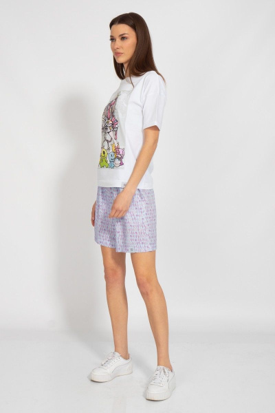 Летняя футболка из хлопка с длинным рукавом и принтом Kivviwear 4026.127 - фото 4