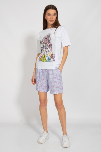 Летняя футболка из хлопка с длинным рукавом и принтом Kivviwear 4026.127 - фото 2