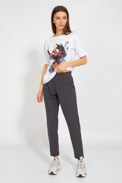 Свободная летняя футболка из хлопка с цифровым принтом Kivviwear 4026.128 - фото 3