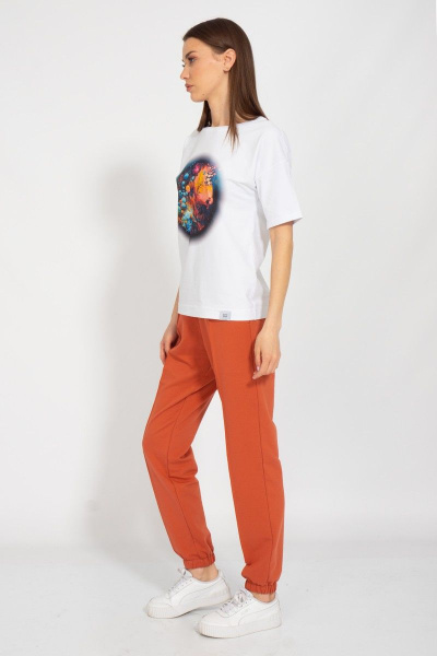 Футболка из хлопка с удлиненным рукавом и принтом Kivviwear 4026.129 - фото 7