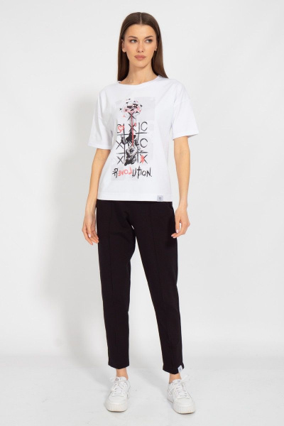 Летняя футболка из трикотажа с длинным рукавом и цифровым принтом Kivviwear 4026.130 - фото 2